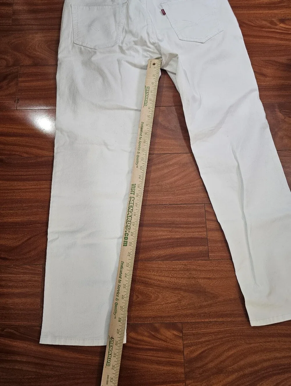 Levi's 541 Athletic Taper White Jeans Mens 34x32 Stretch Denim Pants Red Tab